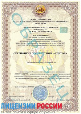 Образец сертификата соответствия аудитора Сергач Сертификат ISO 13485
